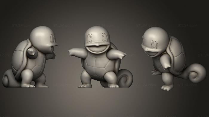 Figurines simple (Squirtle(Pokemon), STKPR_1217) 3D models for cnc